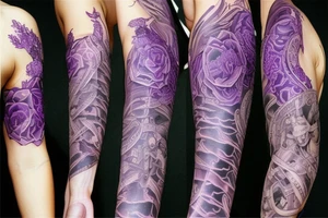 Eva 01 high definition super detailed purple tattoo idea