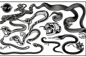Snake sleeve tattoo idea