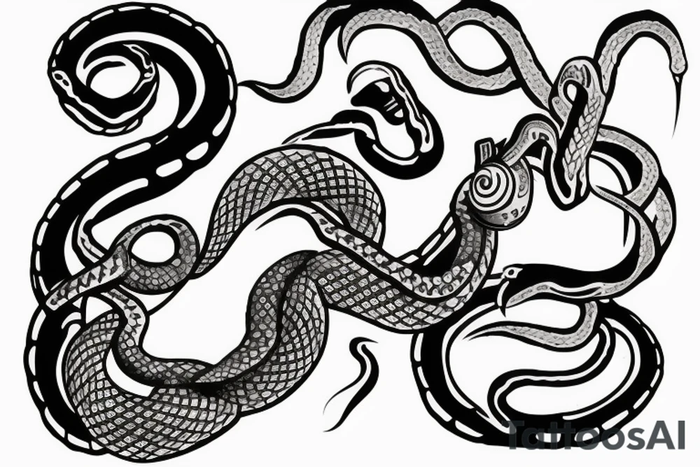 Snake sleeve tattoo idea