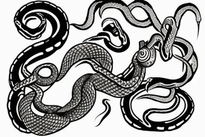 Snake sleeve tattoo idea
