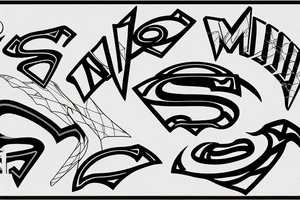 nordic style superman logo tattoo idea