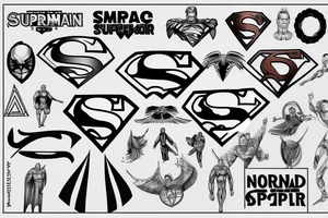 nordic style superman logo tattoo idea