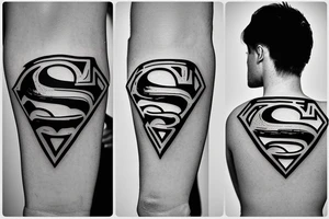 nordic style superman logo tattoo idea