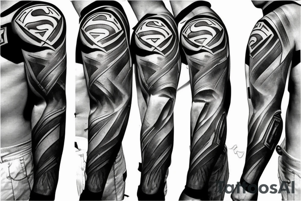 nordic style superman logo tattoo idea