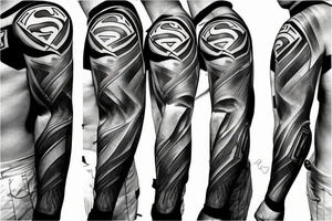 nordic style superman logo tattoo idea