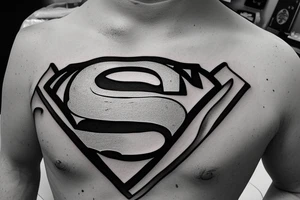 celtic style superman logo tattoo idea