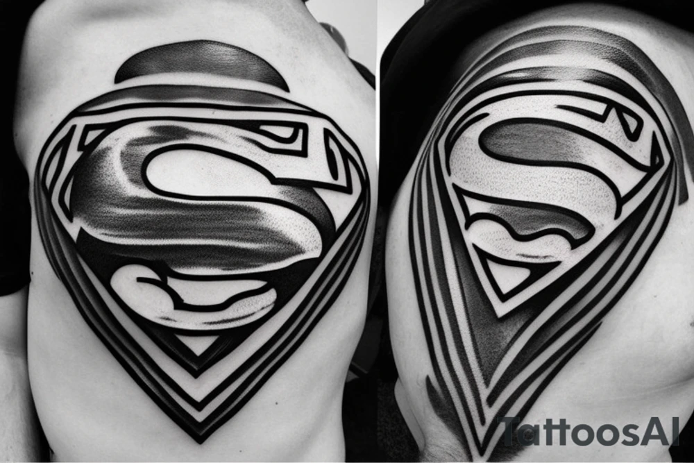 celtic style superman logo tattoo idea