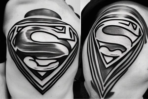celtic style superman logo tattoo idea