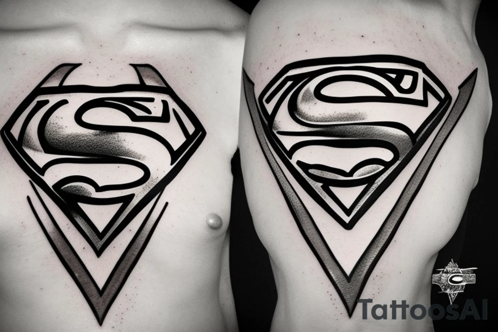 celtic style superman logo tattoo idea
