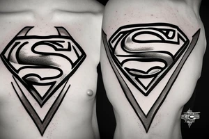 celtic style superman logo tattoo idea