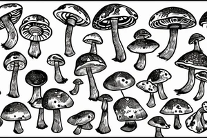 magic mushroom tattoo idea