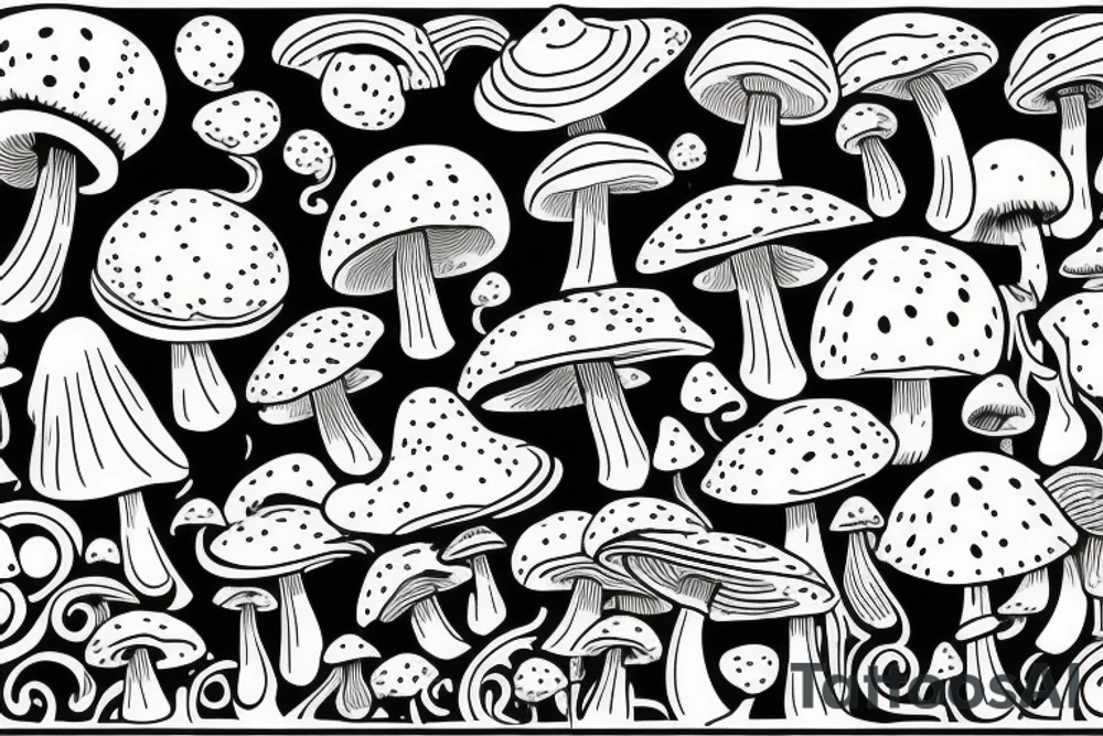 magic mushroom tattoo idea