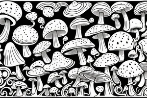 magic mushroom tattoo idea