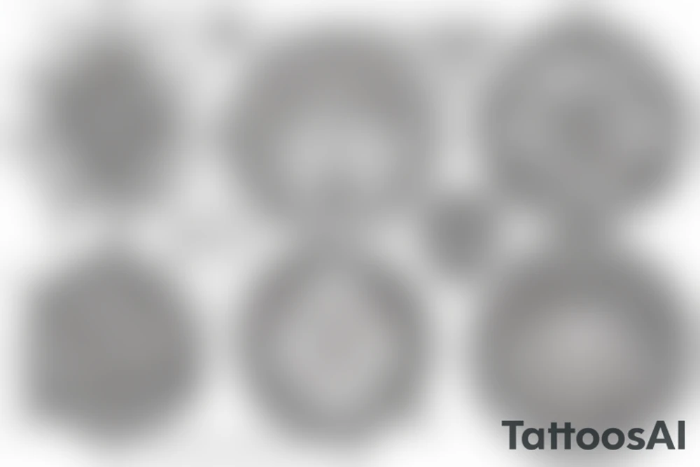 magic mushroom with sacred geometry tattoo idea