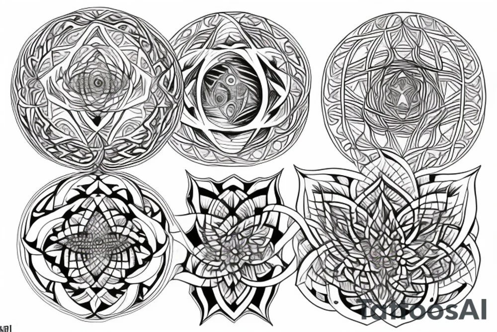 psilocibe cubensis
 with sacred geometry tattoo idea