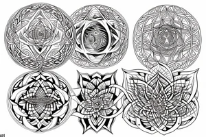 psilocibe cubensis
 with sacred geometry tattoo idea