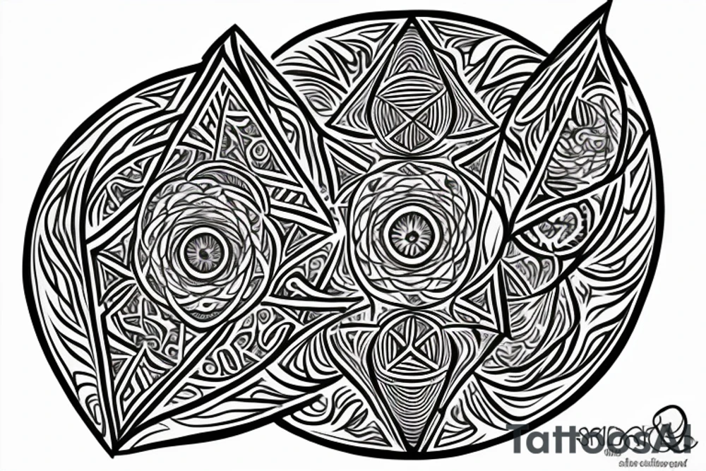 psilocibe cubensis
 with sacred geometry tattoo idea