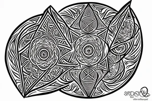 psilocibe cubensis
 with sacred geometry tattoo idea
