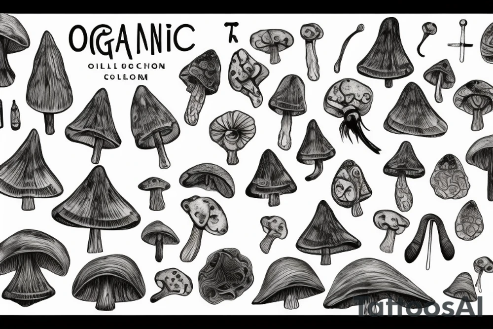 organic compound Psilocybin tattoo idea