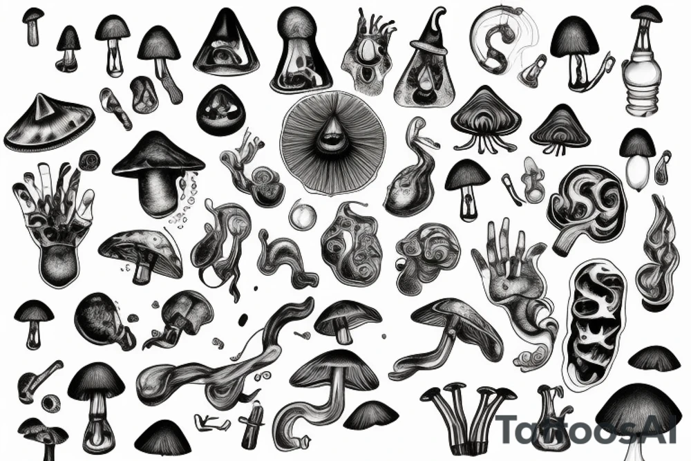 chemical compound Psilocybin tattoo idea