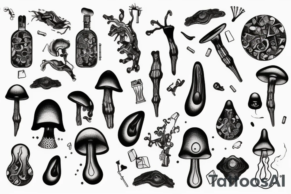 chemical compound Psilocybin tattoo idea
