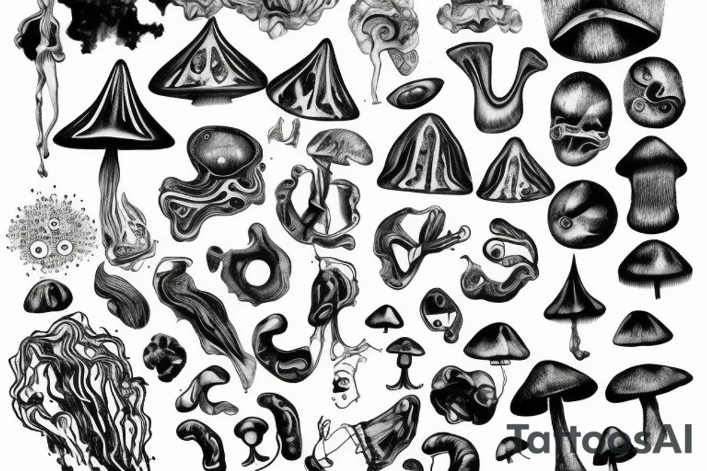 chemical compound Psilocybin tattoo idea