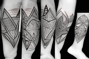 multiple small stars detailed tattoo idea
