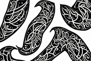 multiple stars detailed tattoo idea