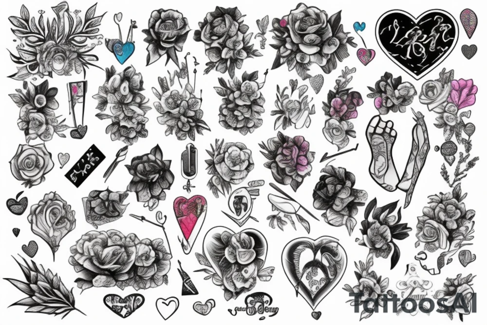 Trans girl and heart tattoo idea