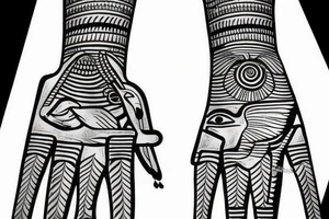 Egyptian pharaoh hand tattoo tattoo idea