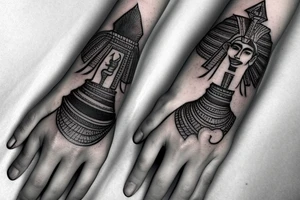 Egyptian pharaoh hand tattoo tattoo idea