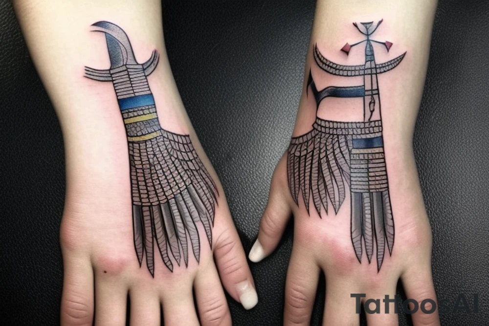 Egyptian pharaoh hand tattoo tattoo idea