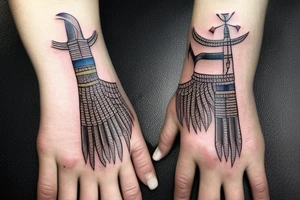 Egyptian pharaoh hand tattoo tattoo idea