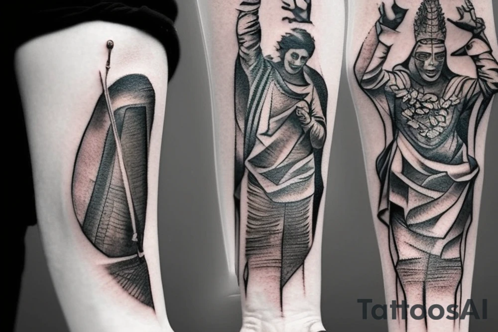 Mythology hand tattoo tattoo idea