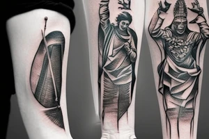 Mythology hand tattoo tattoo idea