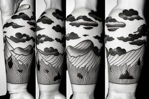 clouds, hot air ballon, journey tattoo idea