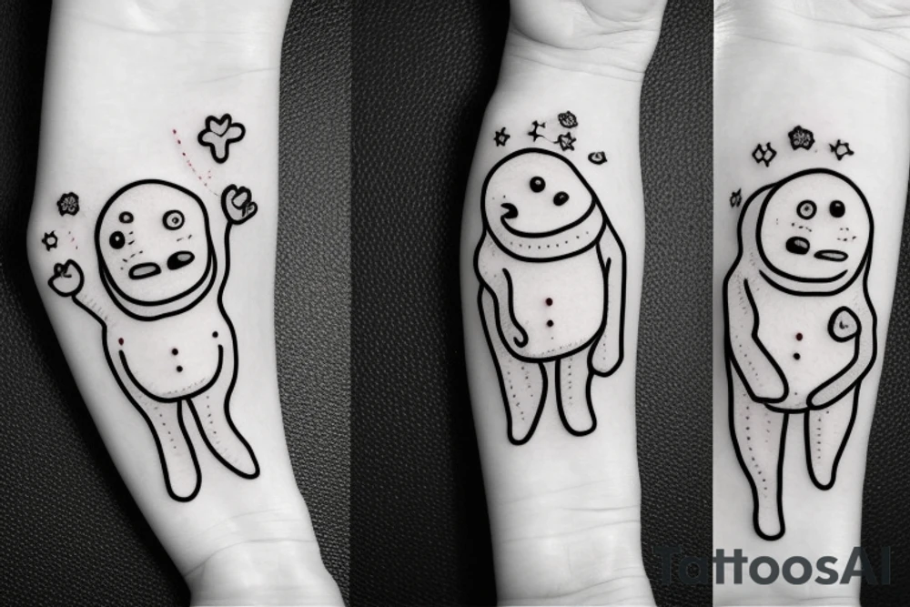 adipose cute 2 arms 2 legs small tattoo idea