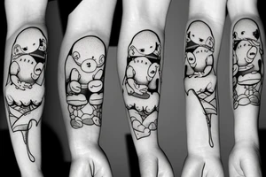 adipose cute 2 arms 2 legs small tattoo idea