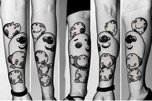 adipose cute 2 arms 2 legs small multiple tattoo idea