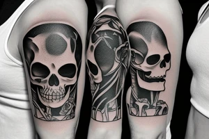 Skeleton holding a camera tattoo idea