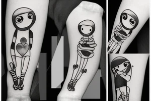 adipose cute 2 arms 2 legs small multiples tattoo idea