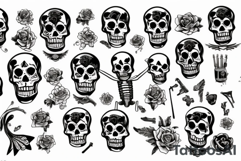 Skeleton holding a camera tattoo idea