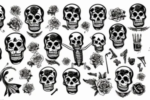 Skeleton holding a camera tattoo idea