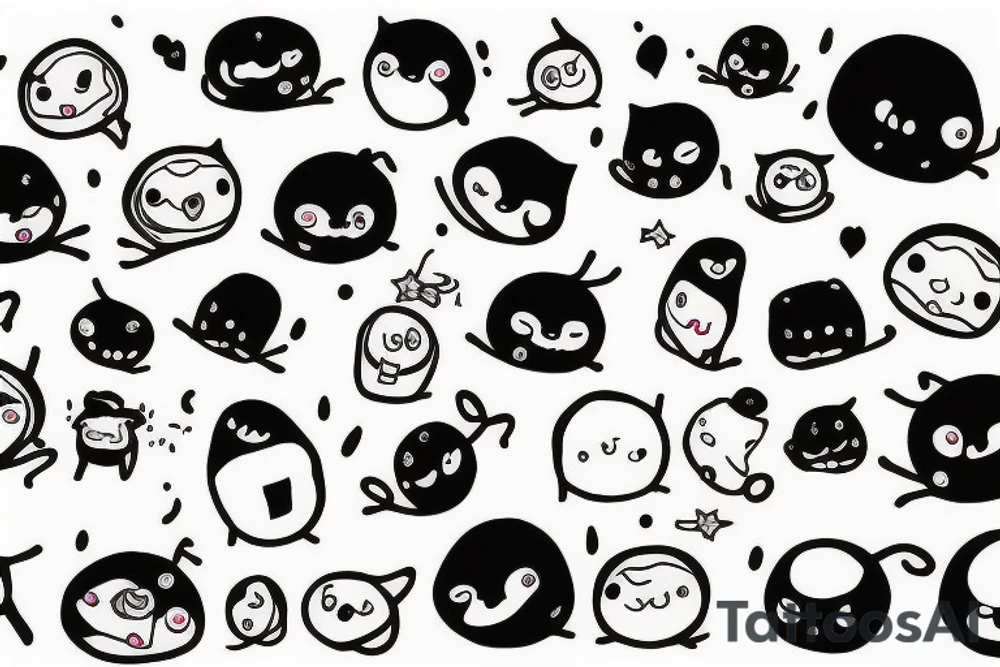 adipose cute 2 arms 2 legs small multiples tattoo idea