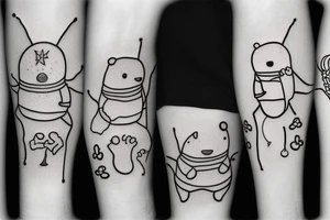 adipose cute 2 arms 2 legs small multiples tattoo idea
