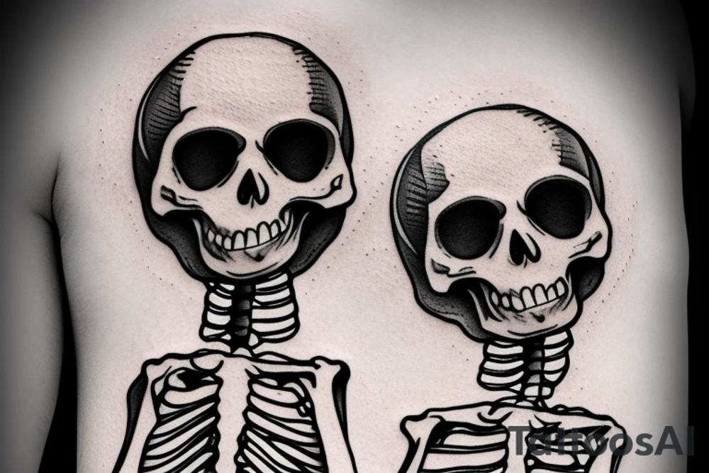Skeleton holding a camera tattoo idea