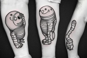 adipose cute 2 arms 2 legs small multiples tattoo idea