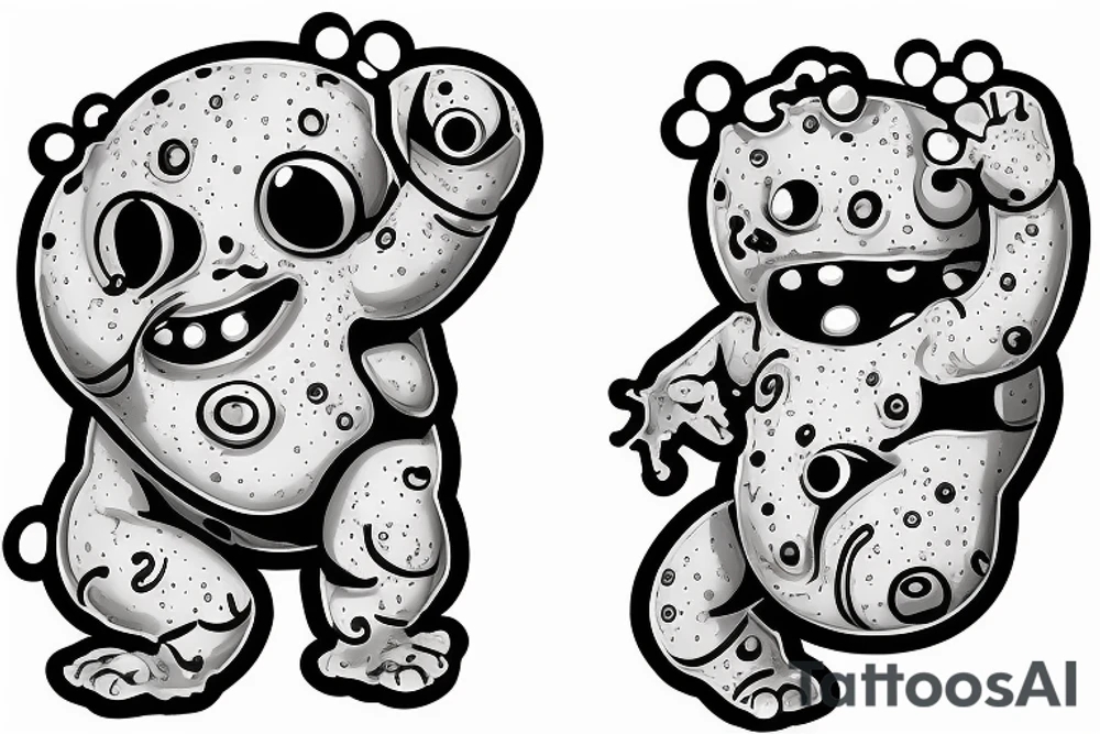 an adipose cute creature with 2 arms 2 legs small multiples tattoo idea an adipose cute creature with 2 arms 2 legs small multiples tattoo idea