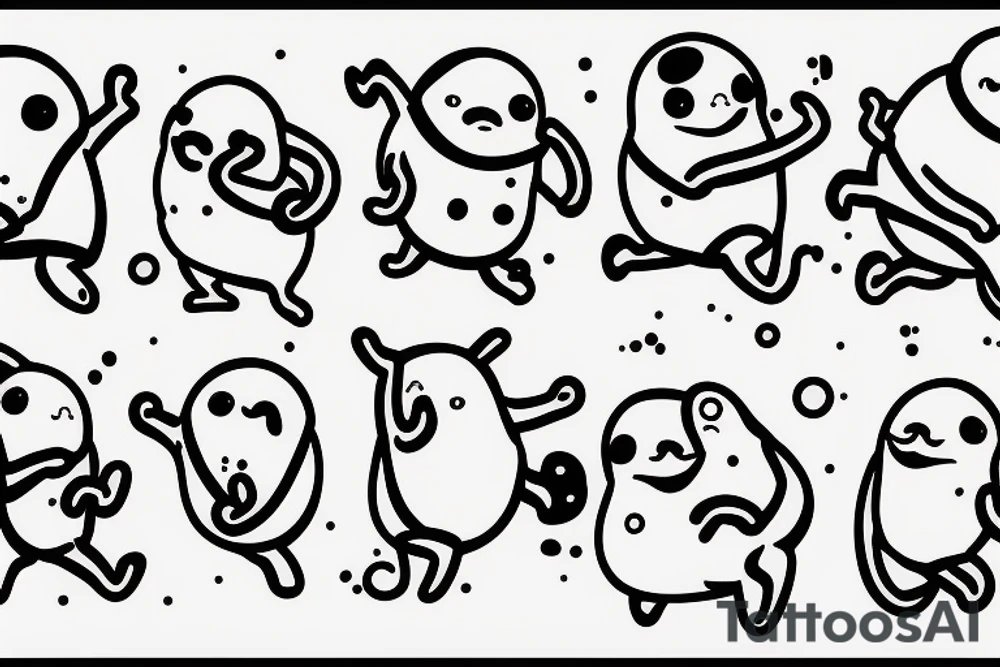 an adipose cute creature with 2 arms 2 legs small multiples tattoo idea an adipose cute creature with 2 arms 2 legs small multiples tattoo idea