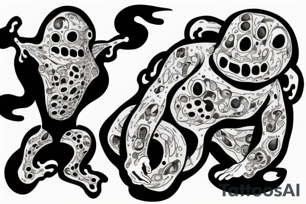 ominous adipose creatures climbing down tattoo idea ominous adipose creatures climbing down tattoo idea